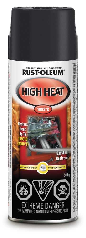 Rust-Oleum Specialty Automotive High Heat Paint In Flat Black, 340 G ...