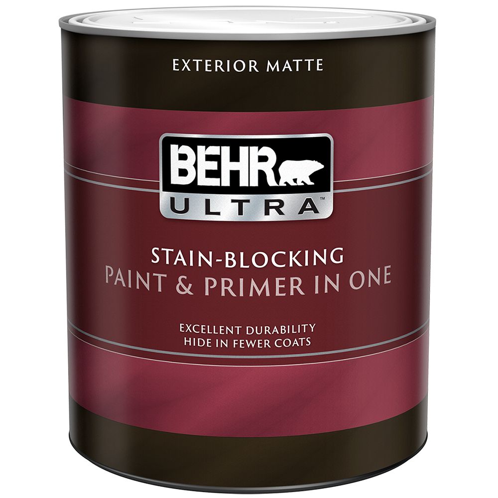 BEHR ULTRA Exterior Matte Paint & Primer in One - Medium Base, 946ML