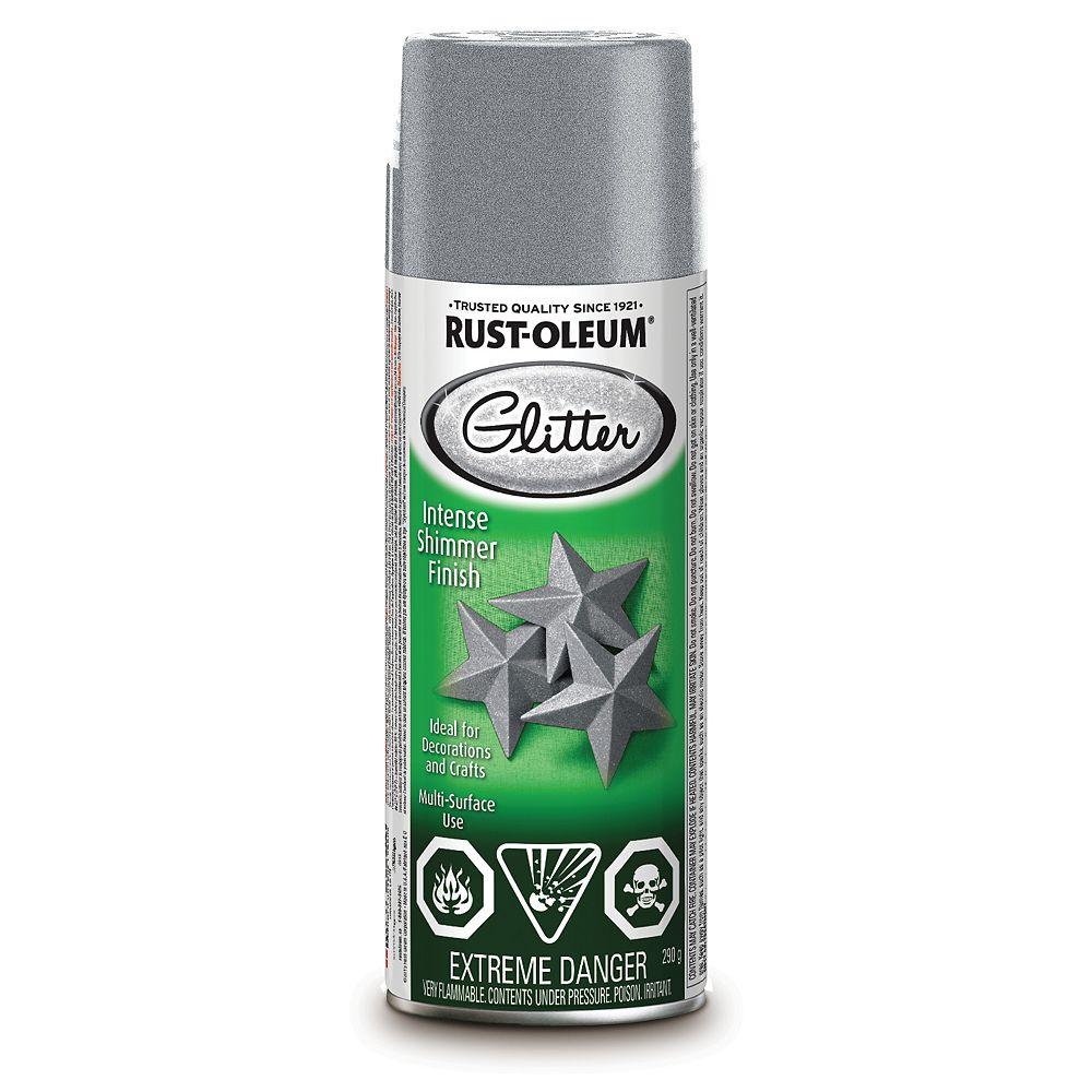 RustOleum Specialty Glitter Paint in Silver, 290 G Aerosol The Home
