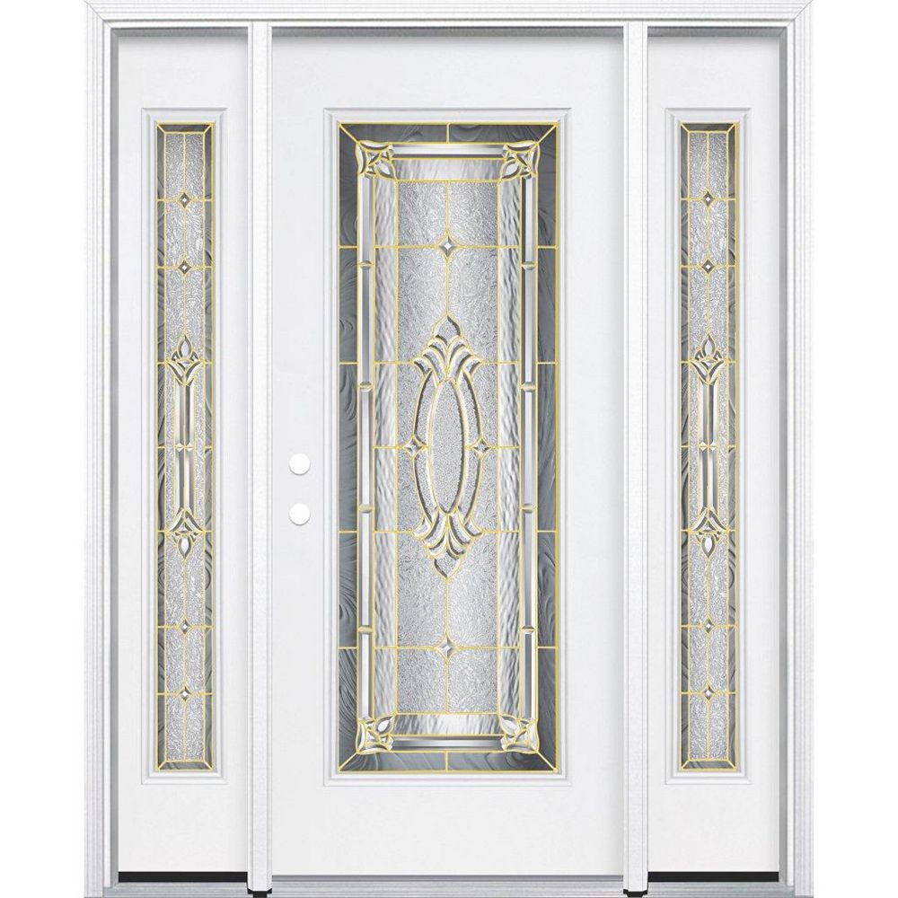 Masonite 67inch x 80inch x 6 9/16inch Brass Full Lite Masonite 67inch x 80inch x 6 9/16inch Brass Full Lite