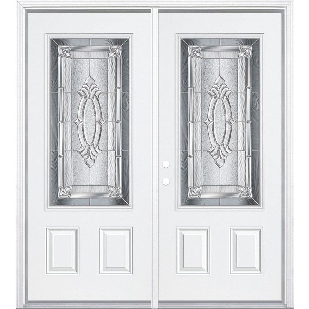 Masonite 72inch x 80inch x 6 9/16inch Nickel 3/4Lite Masonite 72inch x 80inch x 6 9/16inch Nickel 3/4Lite