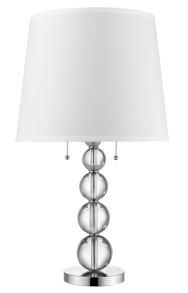 Trend Lighting 2 Light Table Polished Chrome Incandescent Table Lamp