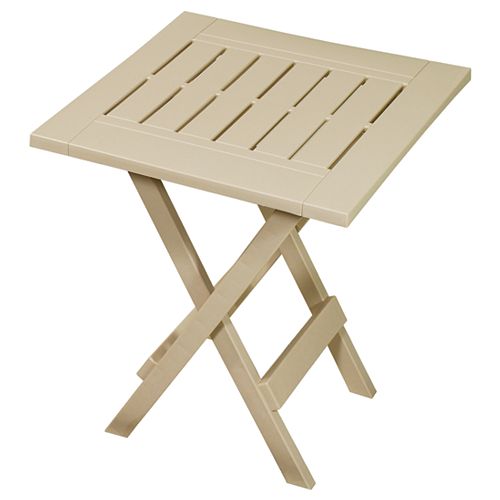 Folding Patio Side Table in Sandstone