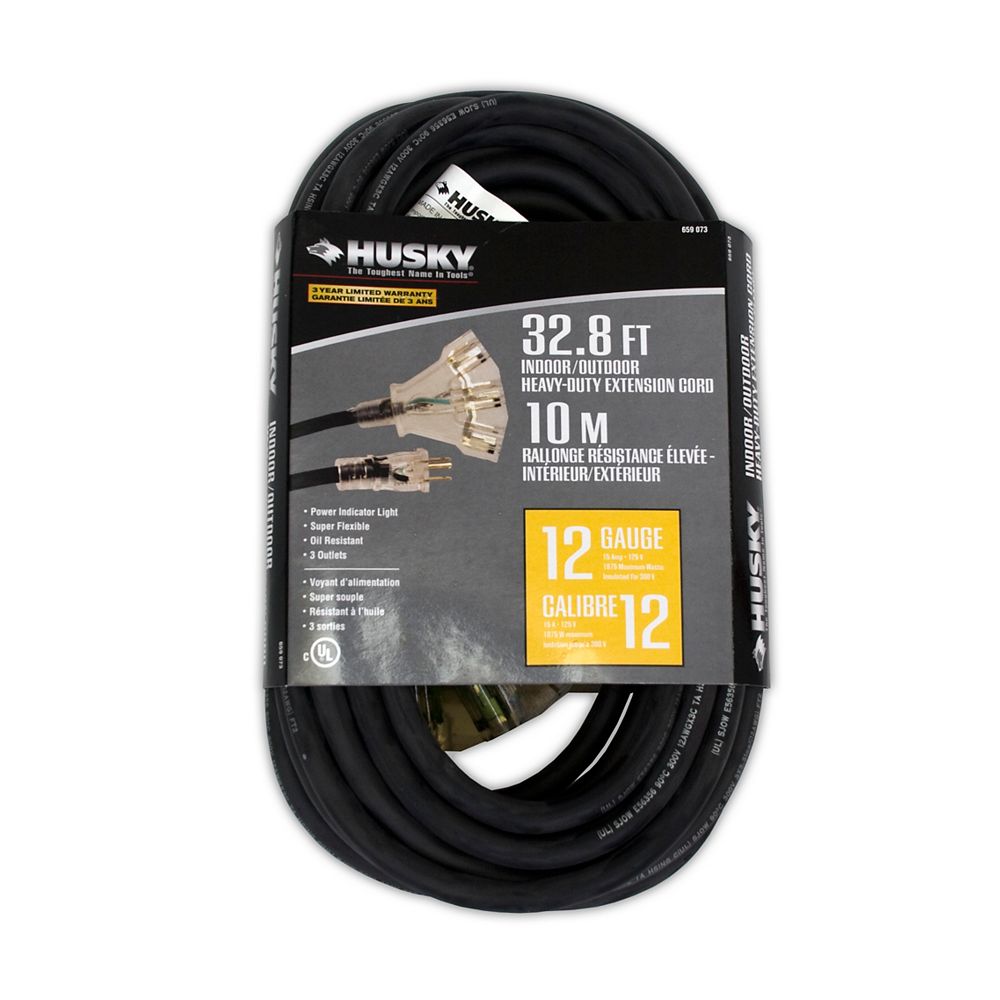 Husky 50 Ft Indoor/outdoor Extension Cord