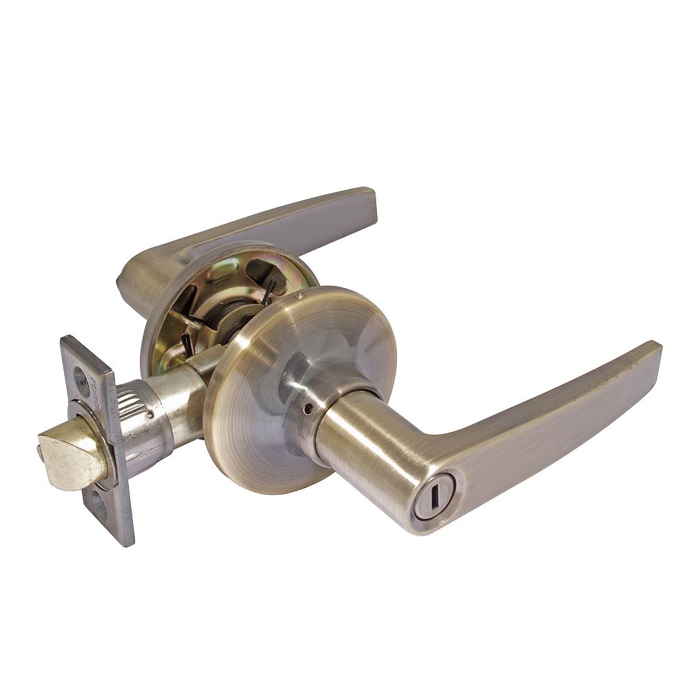 Olympic Antique Brass Privacy Door Lever The Home Depot Canada
