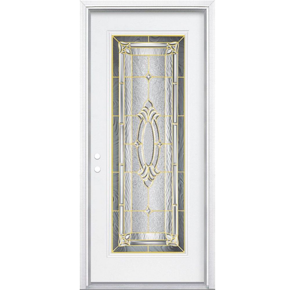 Masonite 34inch x 80inch x 4 9/16inch Brass Full Lite