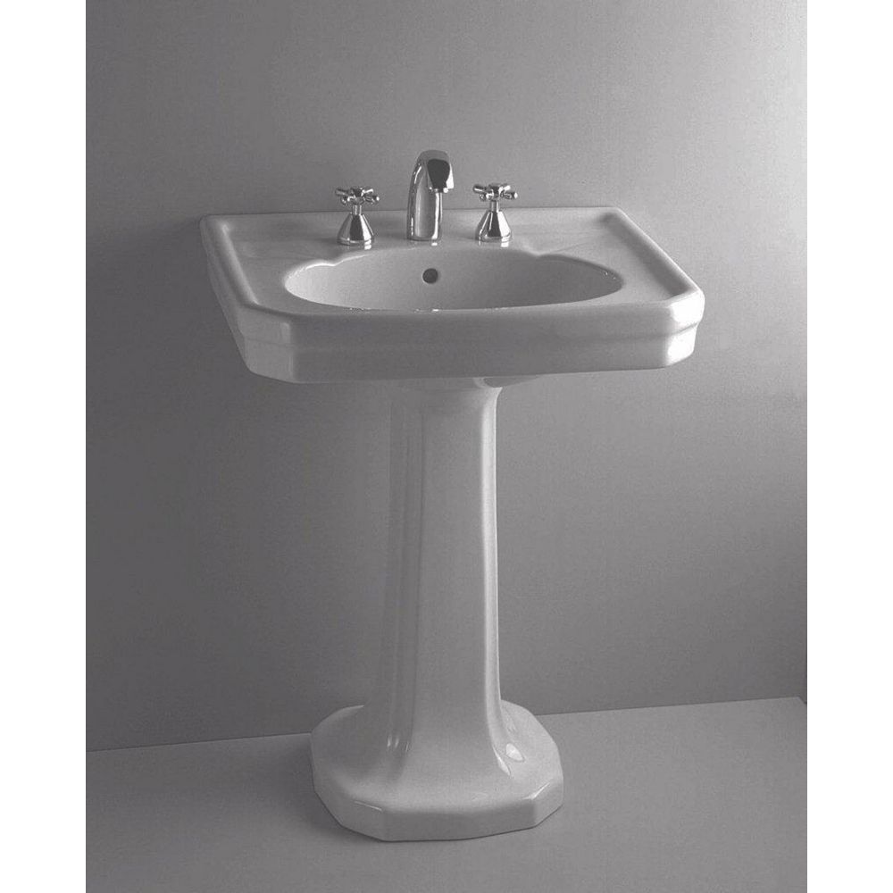 Vitra Epoca Bathroom Pedestal Sink And Leg Set With 8 Inch Centres In White The Home Depot Canada