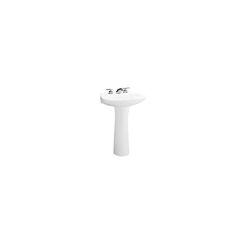 Mancesa Maximo Pedestal Vessel Sink in White The Home Depot Canada