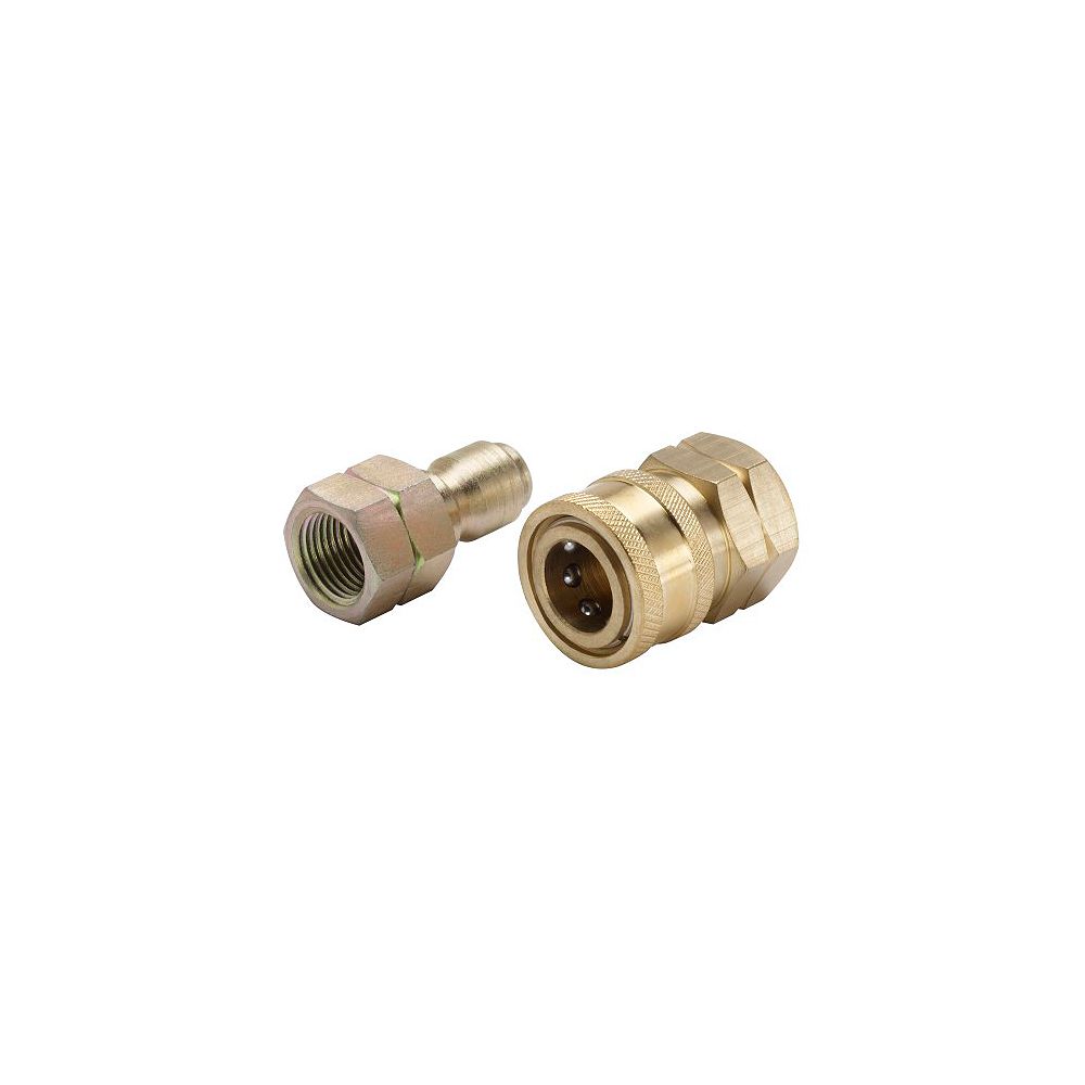 Power Care 3 8 In Male Quick Connect X Female Npt Kit For Pressure Washer The Home Depot Canada