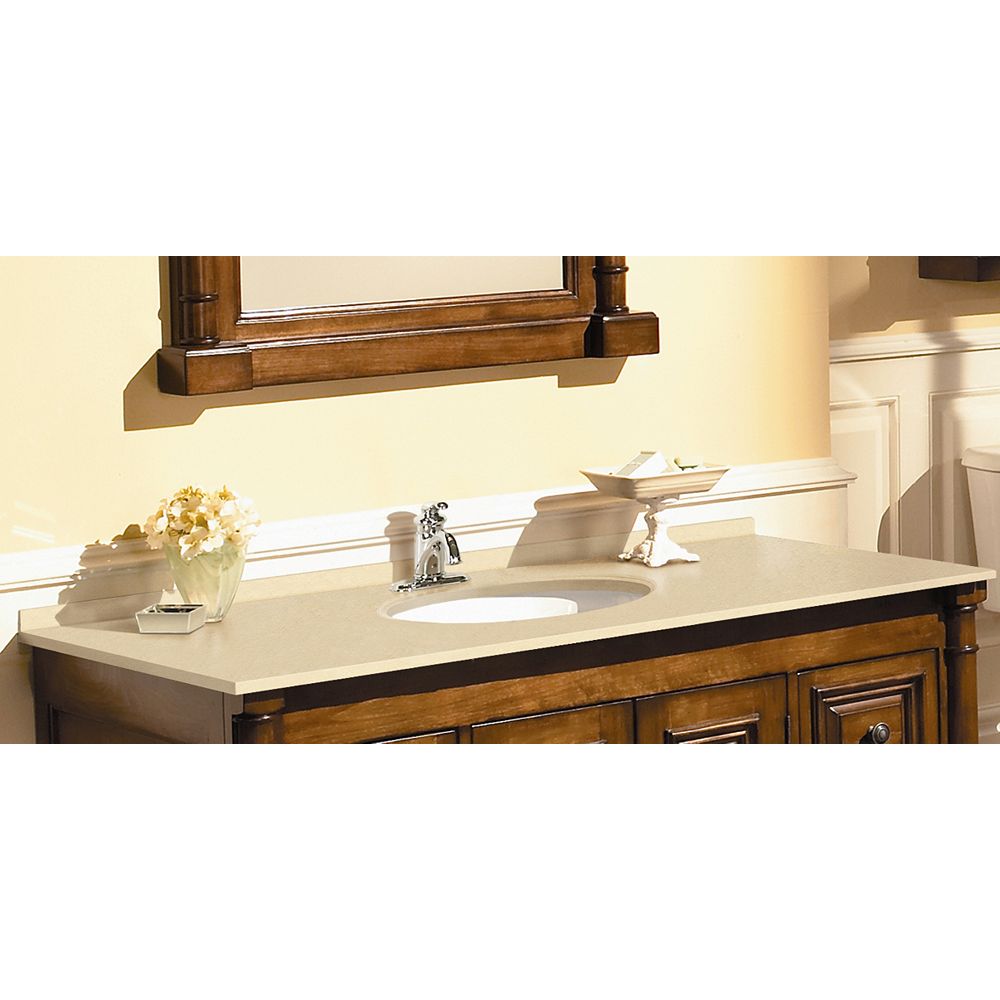 Woodnote 37-Inch W Cultured Granite Vanity Top in Biscotti | The Home Depot Canada