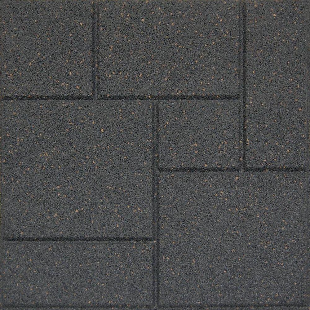 Envirotile 18x18 Inch Cobblestone Grey The Home Depot Canada Envirotile 18x18 Inch Cobblestone Grey, Concrete Tiles Outdoor Home Depot