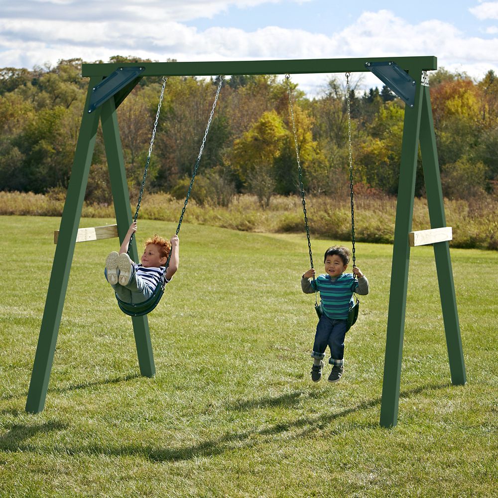 Timber-Bilt 1-Hour Swing Set With Tuff Wood | The Home Depot Canada