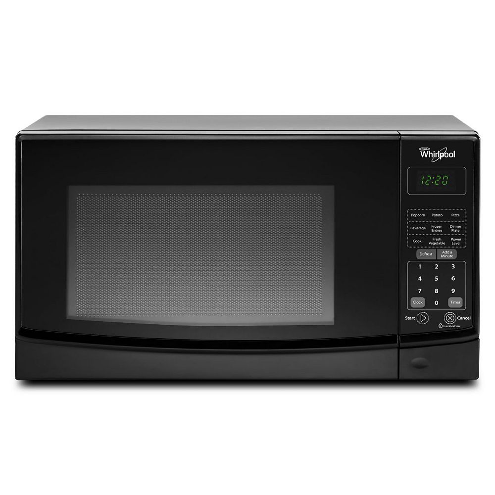 Whirlpool 0 7 Cu Ft Countertop Microwave In Black The Home Depot Canada