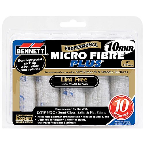 4 Inch. Microfibre Roller Refills (10-Pack)