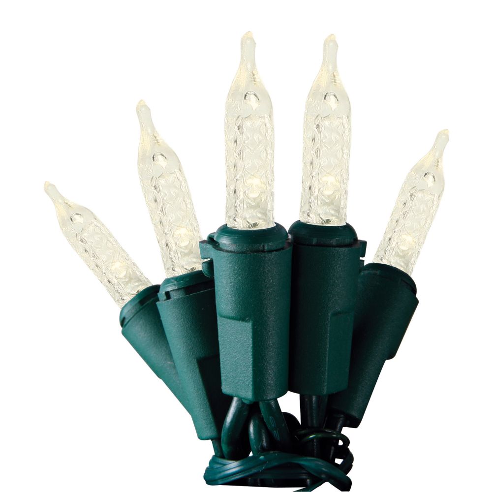 Home Accents Holiday 250 LED Super Bright M5 Faceted Cool White Lights