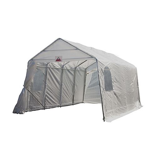 Everest 11 ft. x 16 ft. Car Shelter in White