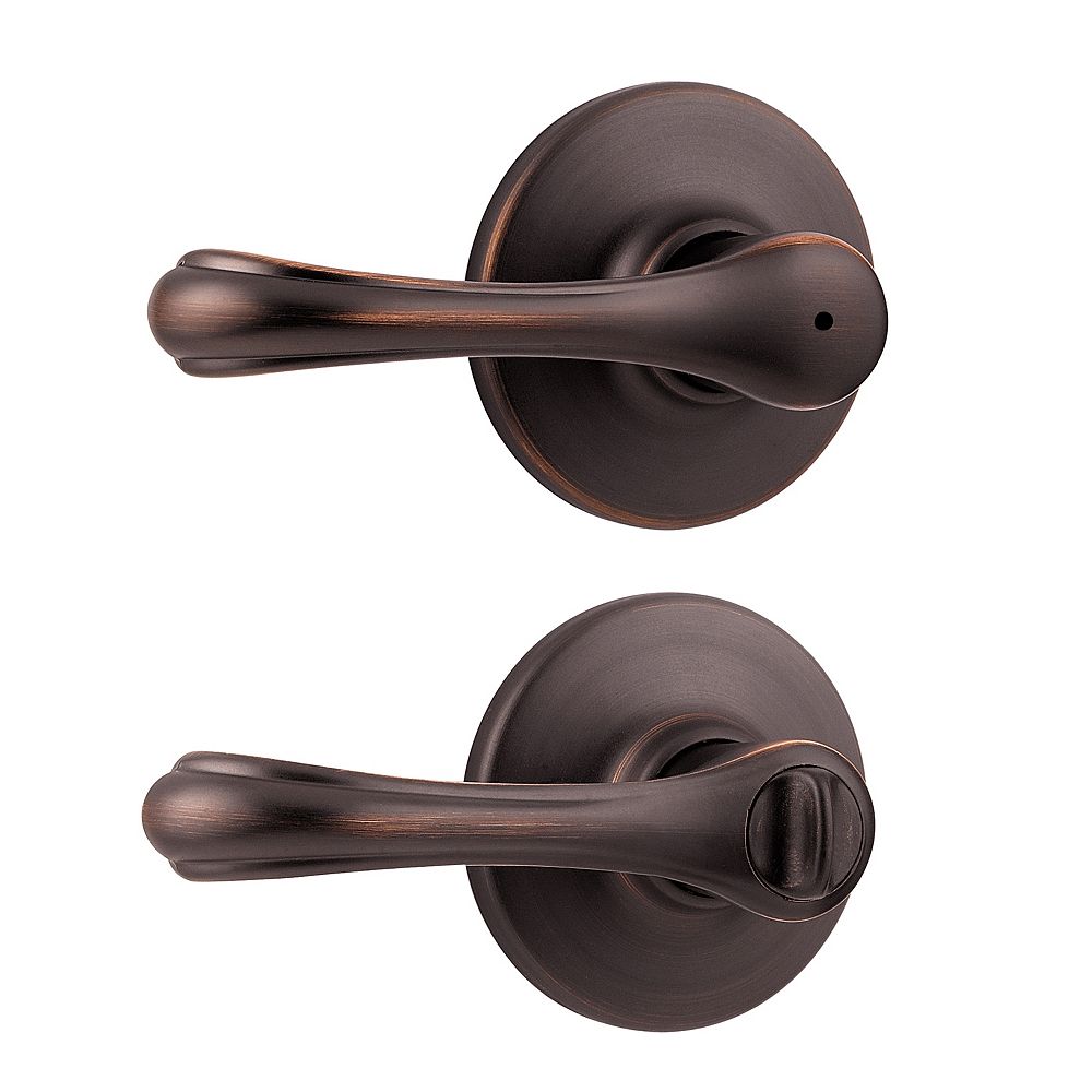 Weiser Alfini Bronze Privacy Lever The Home Depot Canada