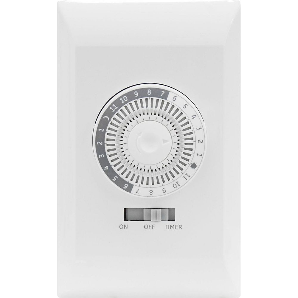 Defiant In Wall 24 Hour Mechanical Timer With Wall Plate