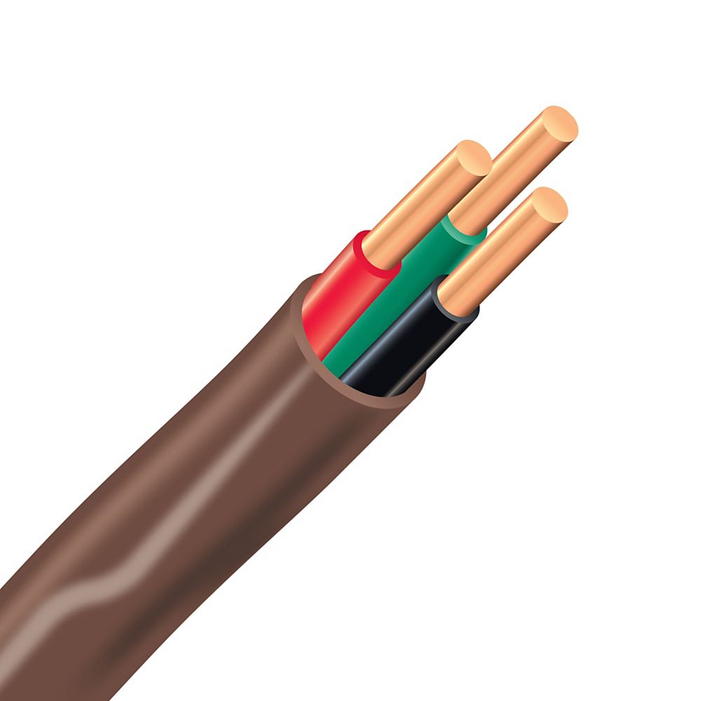 Southwire FAS/LVT Copper Thermostat Electrical Cable - 18/3 Brown 15m