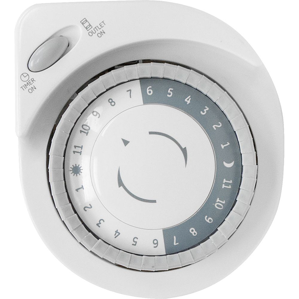 Defiant PlugIn 24 Hour Big Button Mechanical Timer The Home Depot Canada