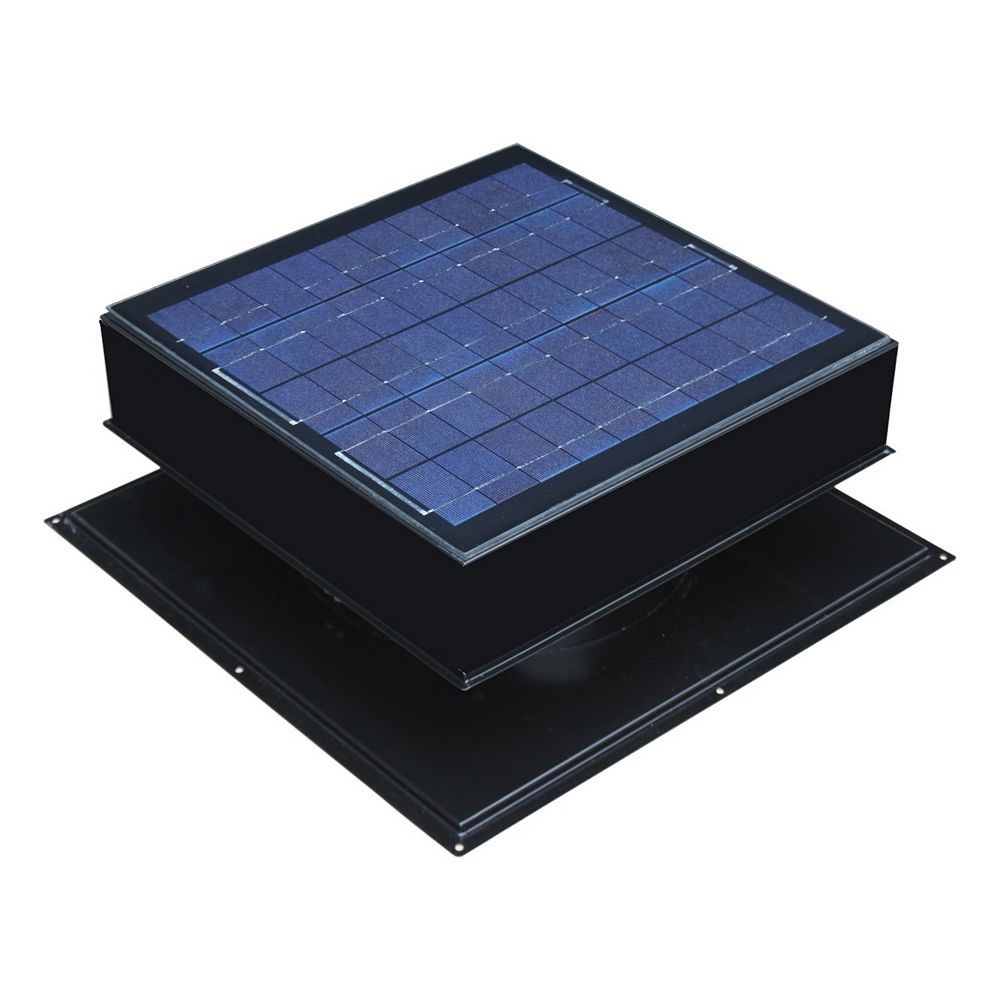 Remington Solar Solar Attic Fan, Roof Mount 30 Watt, Black The Home Depot Canada