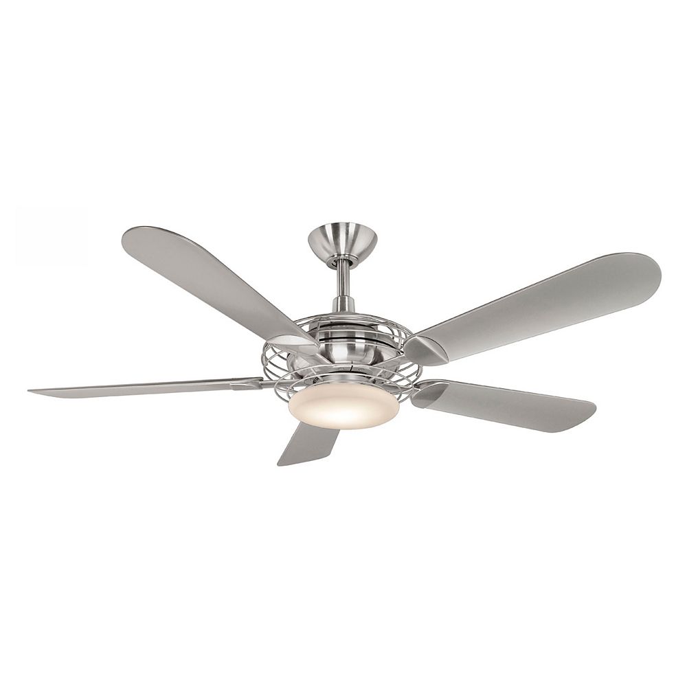 Hampton Bay Vercelli 52 Inch Integrated Led Indoor Brushed Nickel Ceiling Fan With Light K The Home Depot Canada