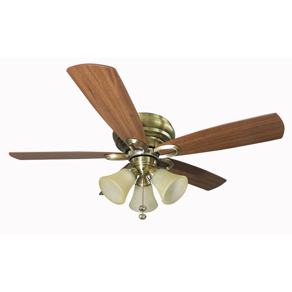 Hampton Bay Maris Antique Brass Ceiling Fan 44 Inch The Home Depot Canada