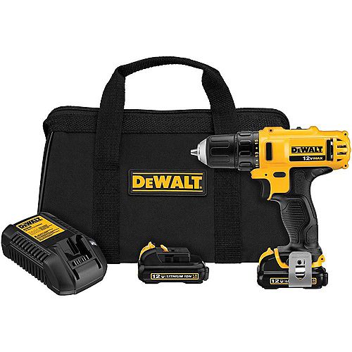 12V MAX Li-Ion Cordless 3/8-inch Drill/Driver Kit with (2) 12V Batteries 1.5Ah, Charger and Tool Bag