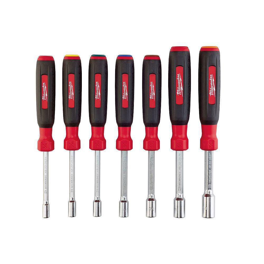 Milwaukee Tool SAE HollowCore Nut Driver Set (7Piece) The