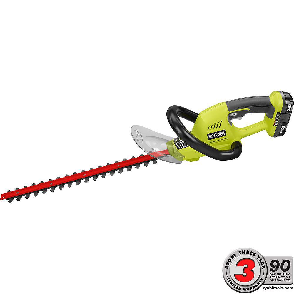 Ryobi Coupe Haie Sans Fil Au Lithium Ion 18v One 18 Pouces Avec Batterie De 1 3 Ah Et Cha Home Depot Canada