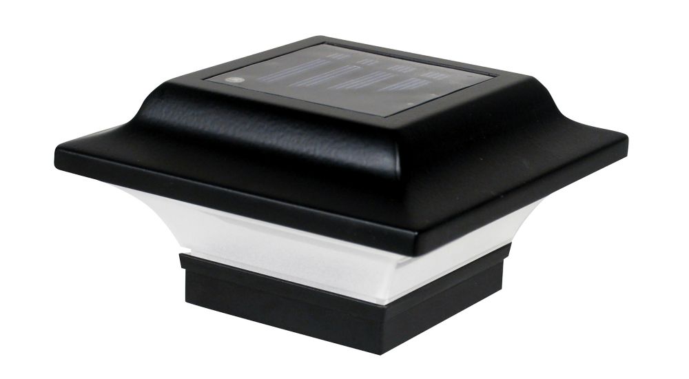 Pack Solar Powered Square Outdoor Post Cap Light for 5x5 PVC Posts StonyCreek Two Off White 2