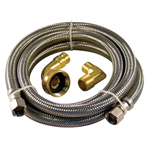 Flex Connector Ss 72i Dishwasher Kit Two Elbow Lead Free