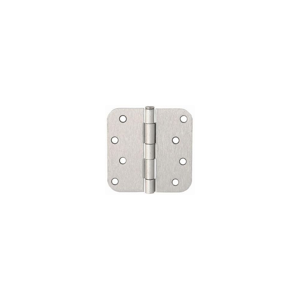Everbilt 4in Satin Nickel Door Hinge with 5/8in Radius, 1pc The