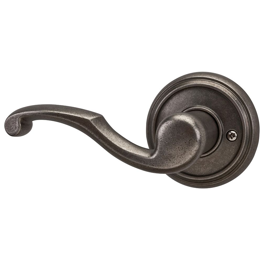 Weiser Maya Inactive Lever Left Handed, Rustic Pewter Finish The