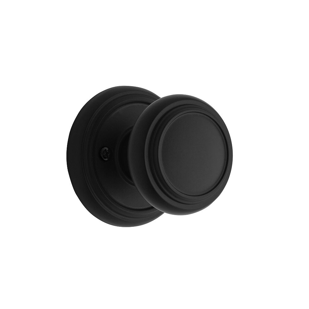 Weiser Wickham Inactive Door Knob in Matte Black The Home Depot Canada