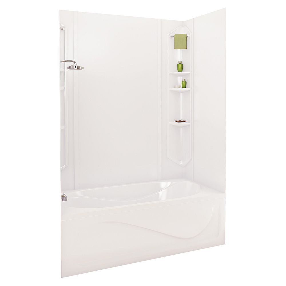 Maax Margarita 60l X 36w 73h Acrylic Tub Wall The Home Depot Canada 73h Acrylic Tub Wall, White Tub Surround
