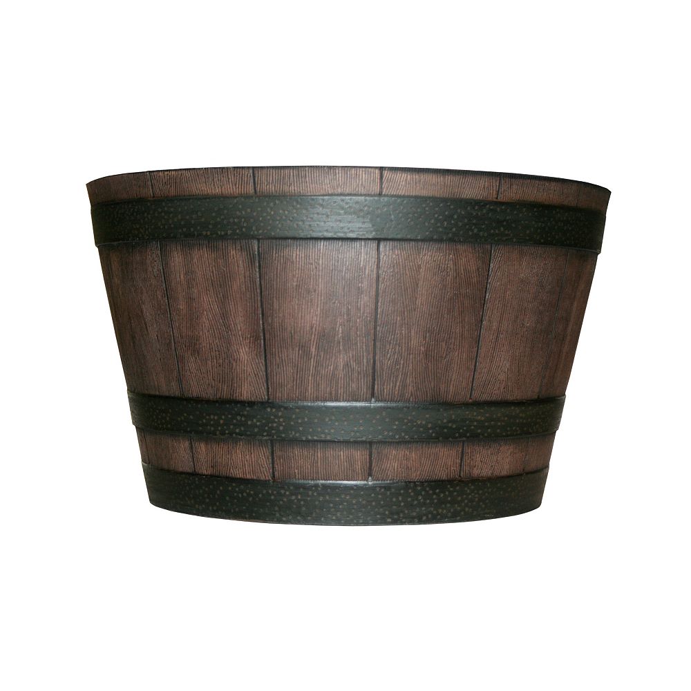 SOUTHERN PATIO 22 1/2inch Finished Resin Whiskey Barrel The Home Depot Canada