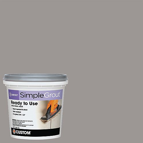 SimpleGrout #165 Delorean Gray 1 Qt. Pre-Mixed Grout