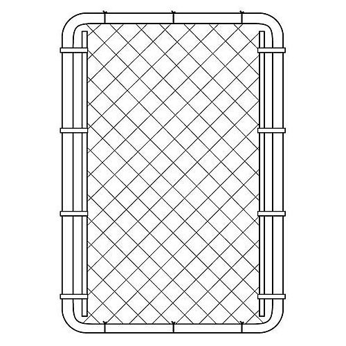 3 1/3 ft. W x 5 ft. H x 1 3/8-inch D Steel Chain Link Fence Gate in Black with 2-inch Mesh Opening