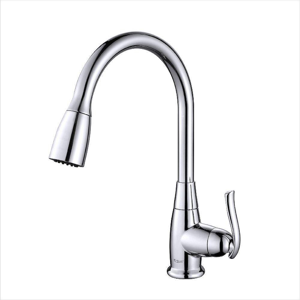 Kraus Single-handle Stainless Steel High Arch Kitchen Faucet W Pull 