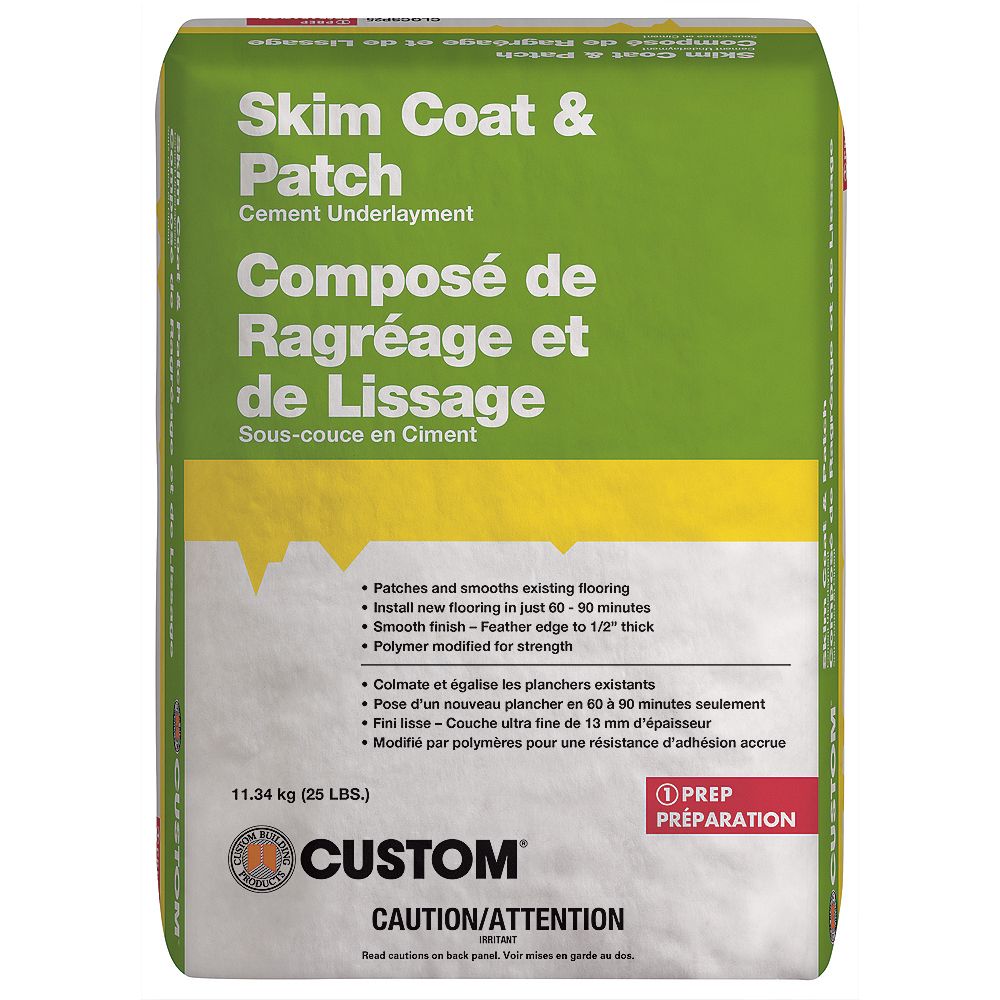 Custom Building Products Skim Coat Patch Cement Underlayment11 34kg The Home Depot Canada Custom Building Products Skim Coat