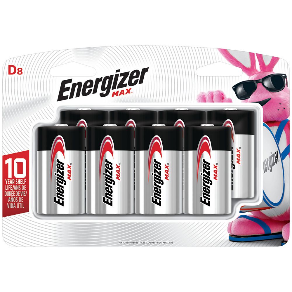 Energizer MAX Alkaline D Batteries, 8 Pack The Home Depot Canada
