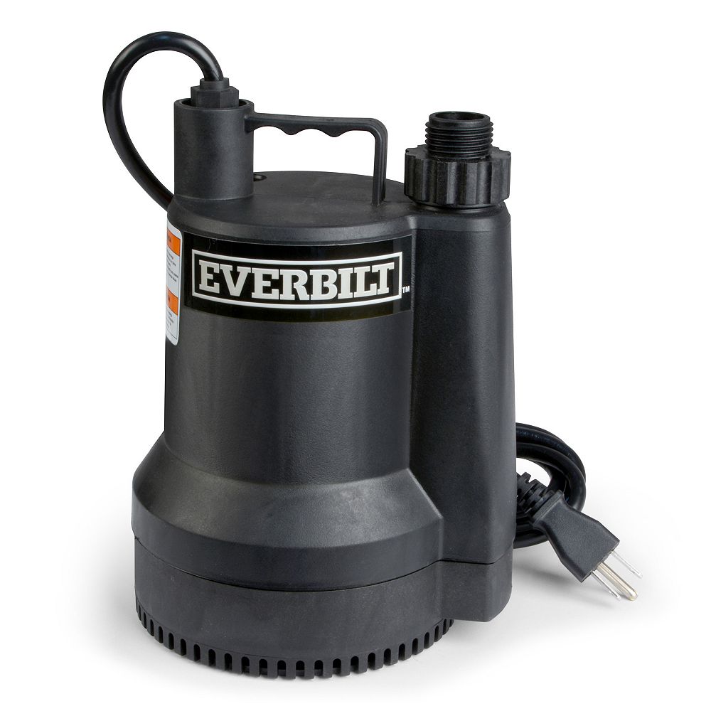 Everbilt 1/6 HP Portable Submersible Utility Pump The Home Depot Canada