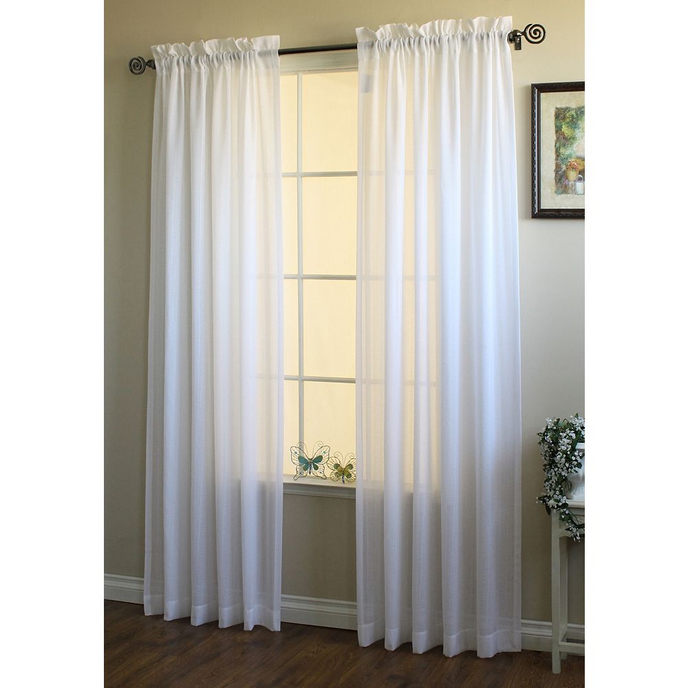 Habitat Herringbone Curtain, Cream 52 Inches X 95 Inches The Home