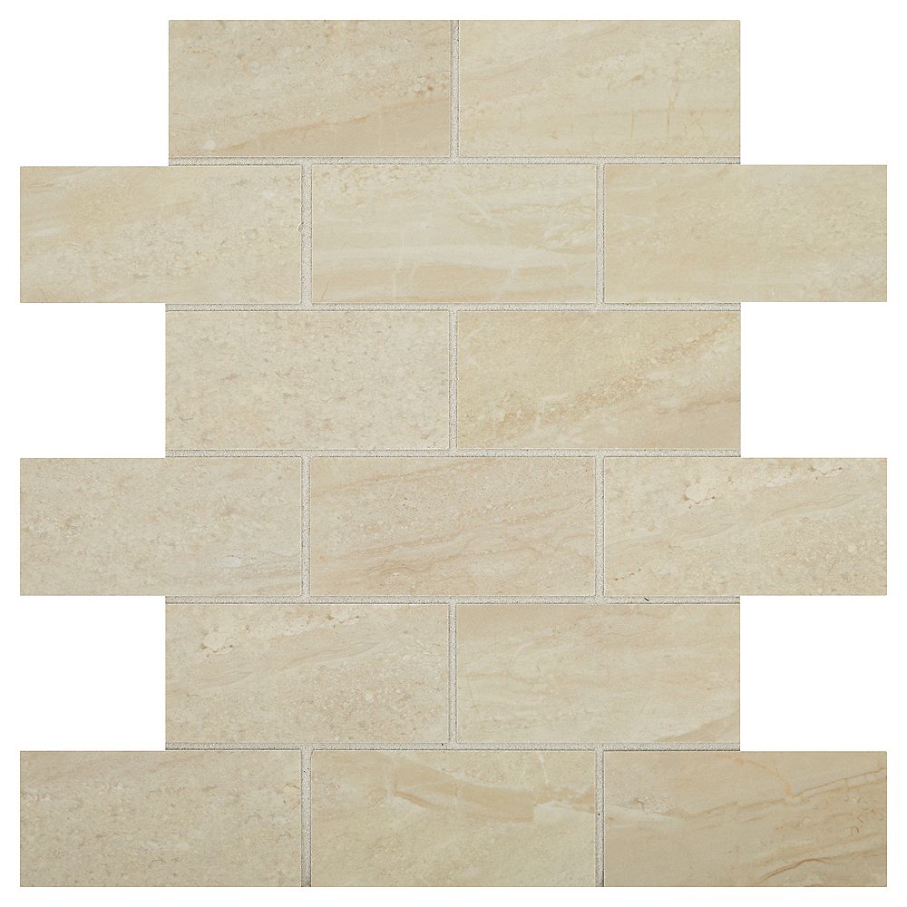 Dal Tile Bellview 12 Inch X 12 Inch X 8 Mm Ceramic Mosaic Tile In Sea