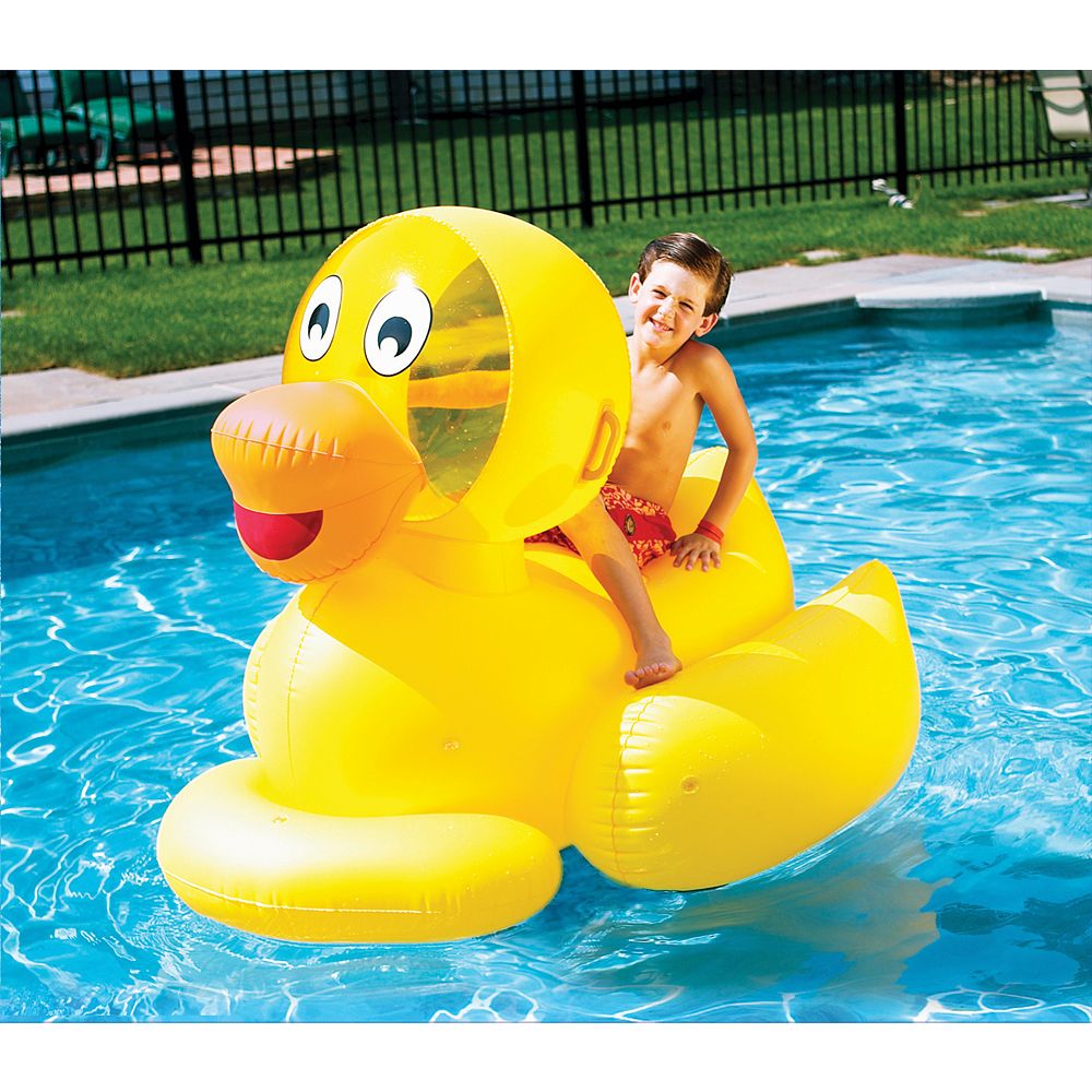 Swimline Giant Ducky 60 Inches Inflatable Ride On Pool Toy The Home 8679