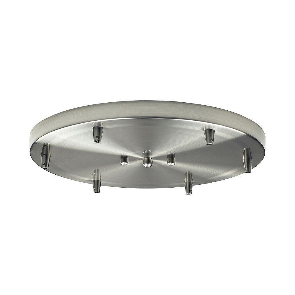 Titan Lighting 6Light Ceiling Mount Satin Nickel Round Pan The Home
