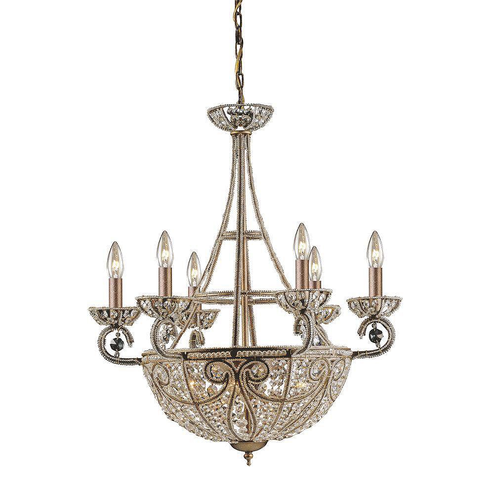 Titan Lighting 10Light Ceiling Mount Dark Bronze Chandelier The Home