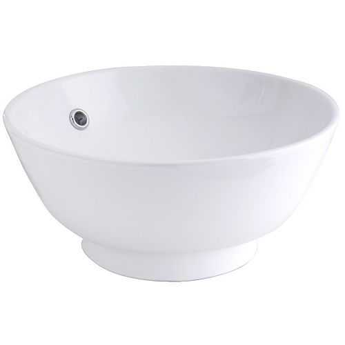 Round Vessel Sink in White