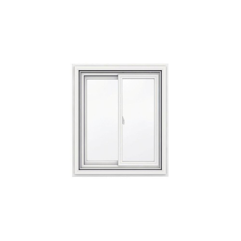 JELDWEN Windows & Doors 30inch x 36inch 5000 Series Vinyl Double Sliding Window with J